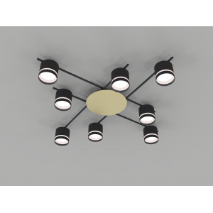 CL-BRIGHT-R001-GX53*8 BK (1) Люстра NW #