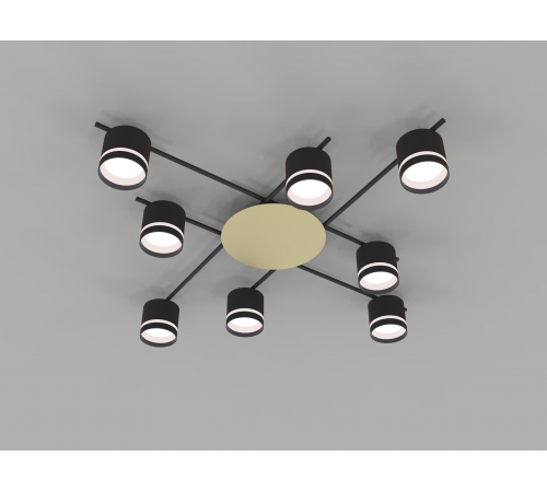 CL-BRIGHT-R001-GX53*8 BK (1) Люстра NW #