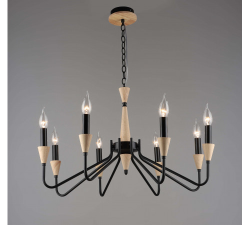 7050/8 BK+WOOD (1) Люстра RL